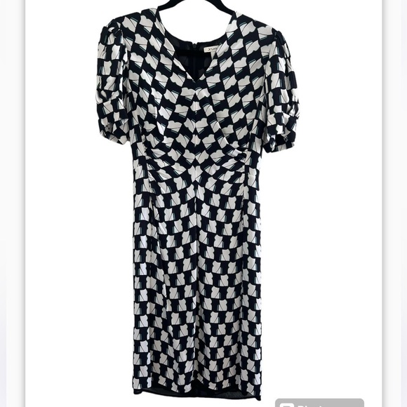 Lewit Navy Blue and White Dress - Picture 3 of 11